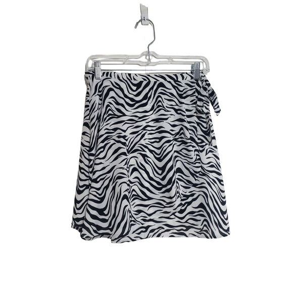 Aritzia Sunday Best Women's Black Animal Wrap Mini Skirt size S Boho Cottagecore - Picture 1 of 10